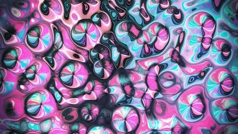 Stylish colourful iridescent texture of wavy vibrant surface with ripples. Pink Stock Footage 127219345