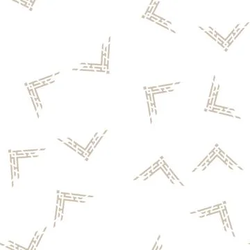 Stylish corner glyph vector seamless pattern flat 스톡 일러스트