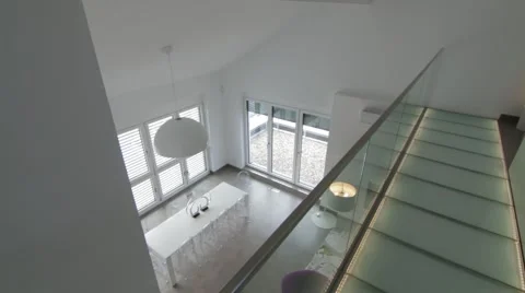 Stylish corridor in modern house Stock Footage 53080075