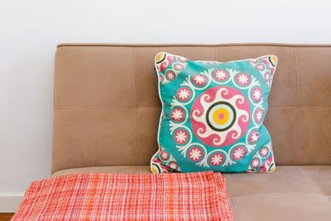 Stylish Couch with Pillow Stock Photos