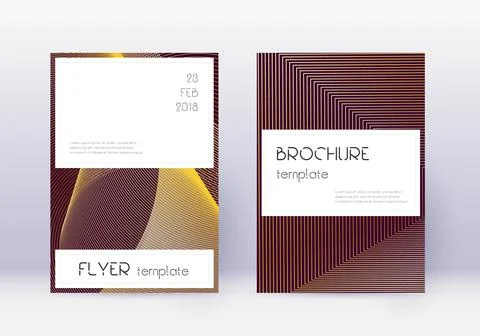 Stylish cover design template set. Gold abstract l 스톡 일러스트