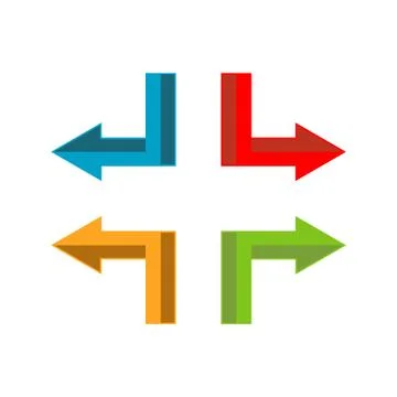 Stylish Creative Abstract Arrow logo vector icon template Stock Illustration