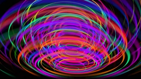 Stylish creative abstract background in 4k. colored lines swirling in spiral fly Stock Footage 136460058