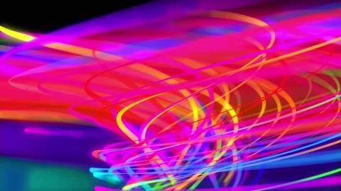 Stylish creative abstract background in 4k. colored lines swirling in spiral fly Stock Footage 136460514