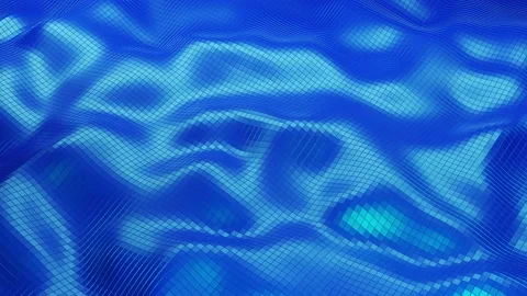 Stylish creative abstract low poly background in 4k. Abstract waves move on Stock Footage 136469897