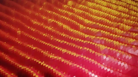 Stylish creative abstract low poly background in 4k. Abstract waves move on Stock Footage 136470488