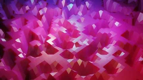 Stylish creative abstract low poly background in 4k. Abstract waves move on Stock Footage 136470735