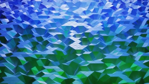 Stylish creative abstract low poly background in 4k. Abstract waves move on Stock Footage 136470937