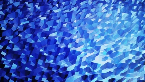 Stylish creative abstract low poly background in 4k. Abstract waves move on Video stock 137504911