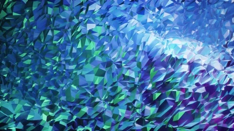 Stylish creative abstract low poly background in 4k. Abstract waves move on Stock Footage 137504987