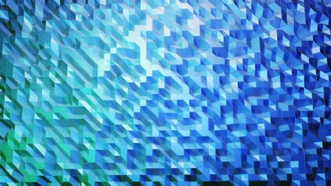 Stylish creative abstract low poly background in 4k. Abstract waves move on Stock Footage 137505074
