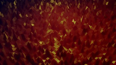 Stylish creative abstract low poly background in 4k. Abstract waves move on Stock Footage 138133120