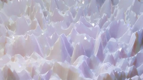 Stylish creative abstract white low poly background in 4k. Abstract waves move Stock Footage 136470965