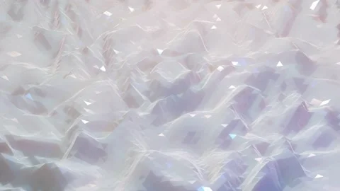 Stylish creative abstract white low poly background in 4k. Abstract waves move Stock Footage 136470971