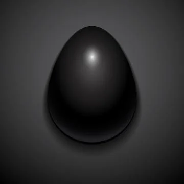 Stylish creative black glossy easter egg, Logo mock up template. Stock Illustration