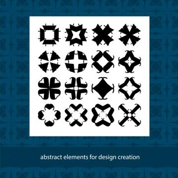 Stylish creative geometric vector signs. Abstract elements for design ideas. Stock Illustration