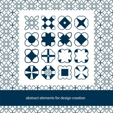 Stylish creative geometric vector signs. Suits for branding logo or pattern Illustrazione stock