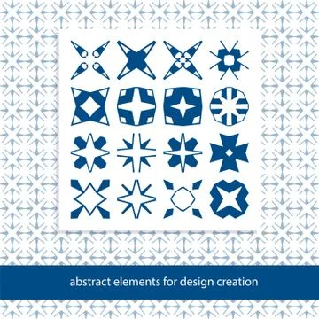 Stylish creative geometric vector signs Basic form templates Illustrazione stock