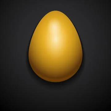 Stylish creative gold glossy easter egg, Logo mock up template. Stockillustratie