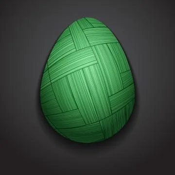 Stylish creative knite easter egg logo, Logo mock up template. Illustrazione stock