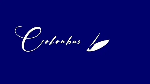 Stylish cursive Animated text Columbus Day 動画素材 316963568