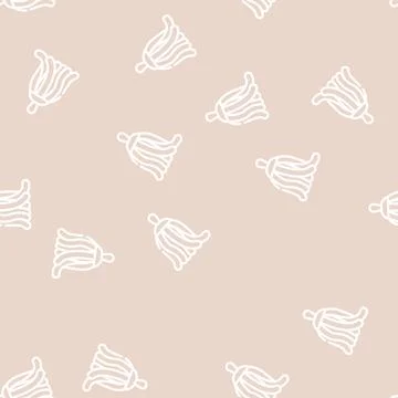 Stylish dancer accessory line vector seamless pattern Stock Illustration