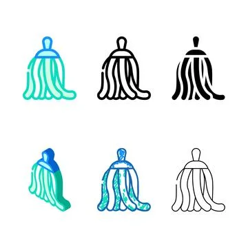 Stylish dancer accessory variations color icon vector Stock Illustration