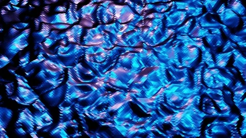 Stylish dark abstract low poly background in 4k. Abstract waves move on glossy Stock Footage 138133114