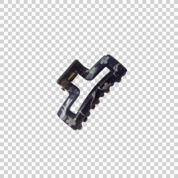 Stylish dark blue marble pattern hair claw clip for women fashion accessori.. Stock Photos