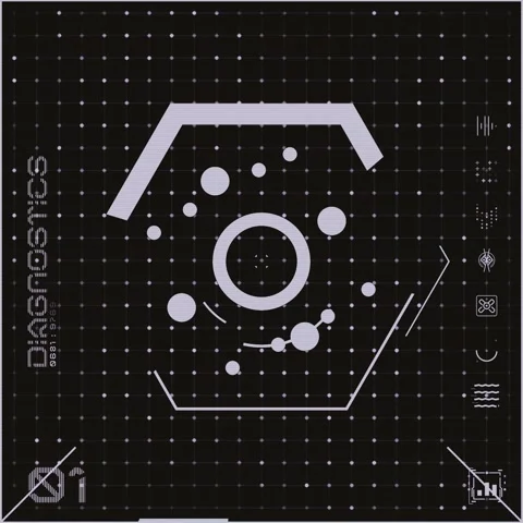 Stylish Dark Grey Icon Dot Grid Panel 01 Stock Footage 294040262