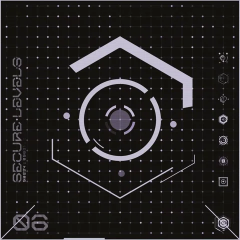 Stylish Dark Grey Icon Dot Grid Panel 06 Video stock 294040288