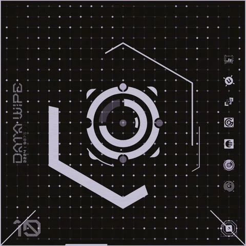 Stylish Dark Grey Icon Dot Grid Panel 10 Stock Footage 294040302