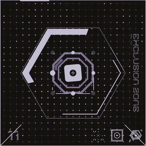 Stylish Dark Grey Icon Dot Grid Panel 11 Stock Footage 294040314