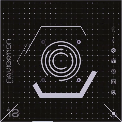 Stylish Dark Grey Icon Dot Grid Panel 18 Video stock 294040331