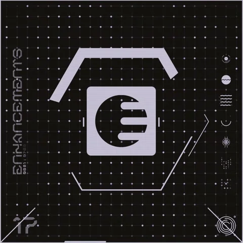 Stylish Dark Grey Icon Dot Grid Panel 17 Stock Footage 294040332