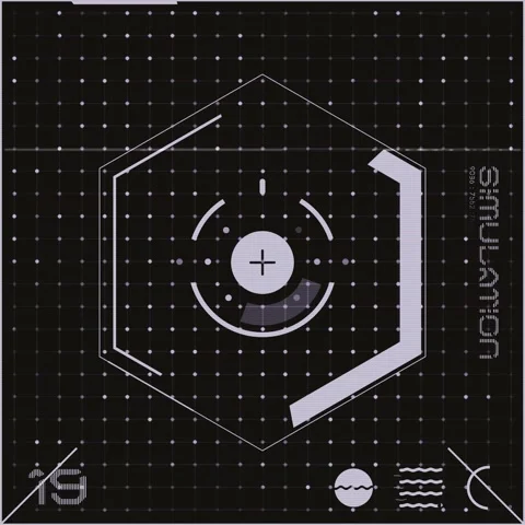 Stylish Dark Grey Icon Dot Grid Panel 19 Stock-Footage 294040336