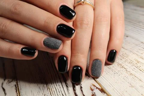 Stylish design of manicure Stock Photos