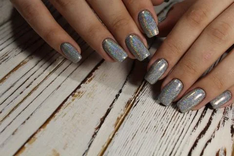 Stylish design of manicure Stock Photos