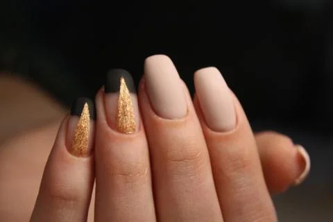 Stylish design of manicure Stock Photos