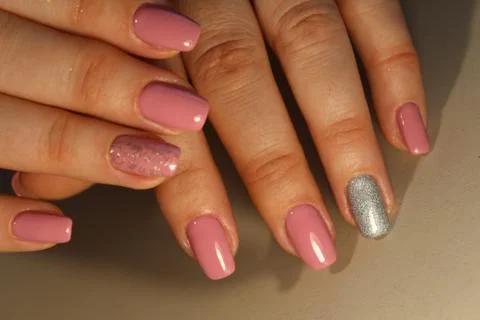 Stylish design of manicure Stock Photos