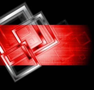 Stylish design of red tech banner. Eps 10 vector Stylish design of red tec... Foto stock