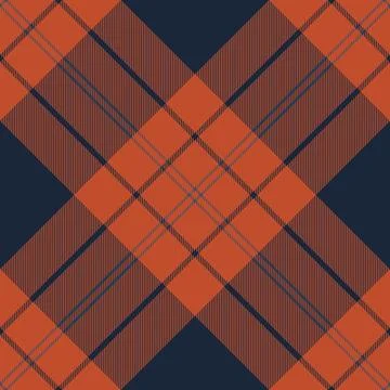 Stylish diagonal plaid pattern in burnt orange and navy.  Perfect for textile Illustrazione stock