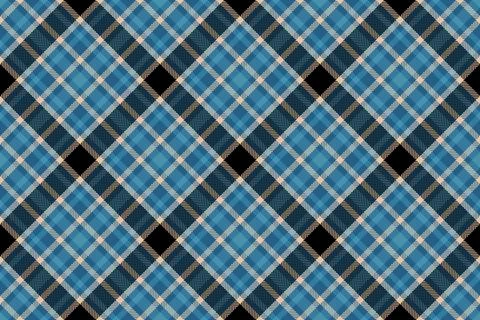 Stylish diagonal plaid pattern in cool blues, blacks, and beige.  Perfect for Stock Illustration