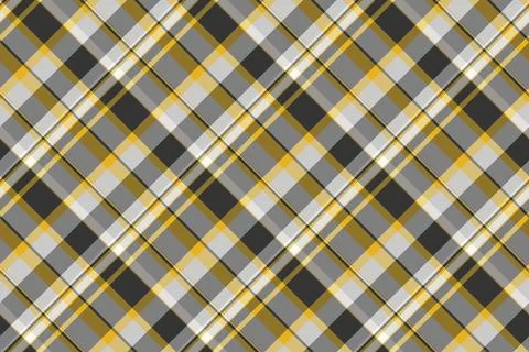 Stylish diagonal plaid pattern in grey, gold, and white.  Perfect for textile Stock Illustration