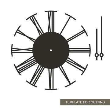 Stylish dial with Roman numerals.  Stock Illustration