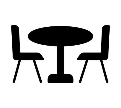 Stylish Dining Table and Chairs Silhouette for Modern Interior Design Use Stock Illustration