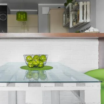 Stylish dining table Stock Photos