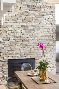 A stylish dining table Stock Photos