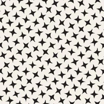 Stylish Doodle Scattered Shapes. Vector Seamless Black And White Freehand P.. Stock Illustration