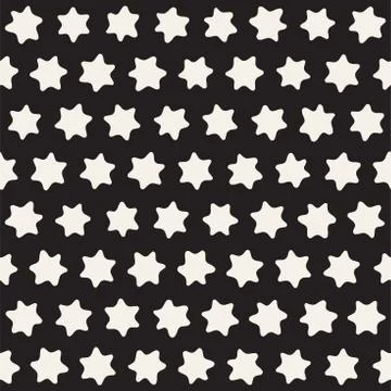Stylish Doodle Scattered Shapes. Vector Seamless Black And White Freehand P.. Stock Illustration